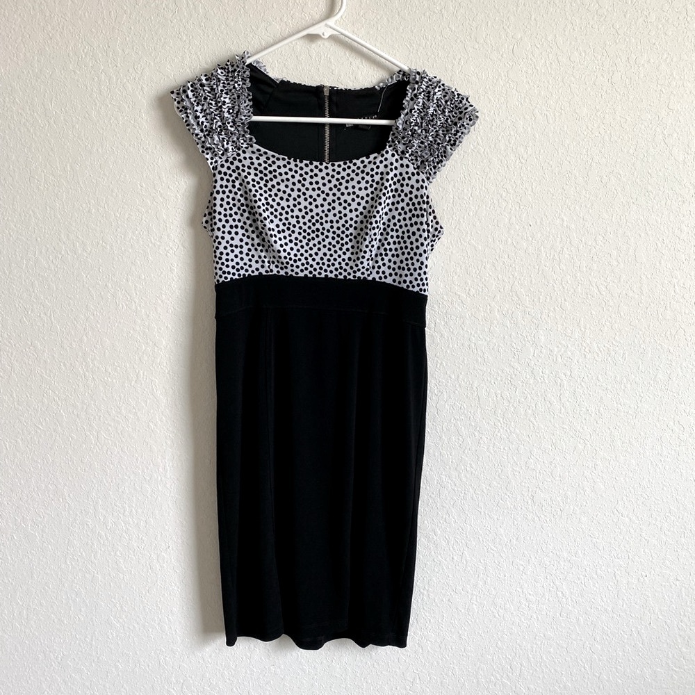 Carole Little woman’s black & white Dress.  Size 6.  Excellent Used Condition.
